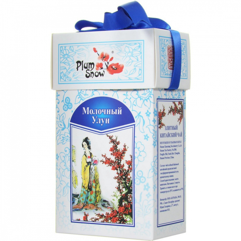 Чай Plum Snow 100г зеленая улитка с вишней и чёрной смородиной